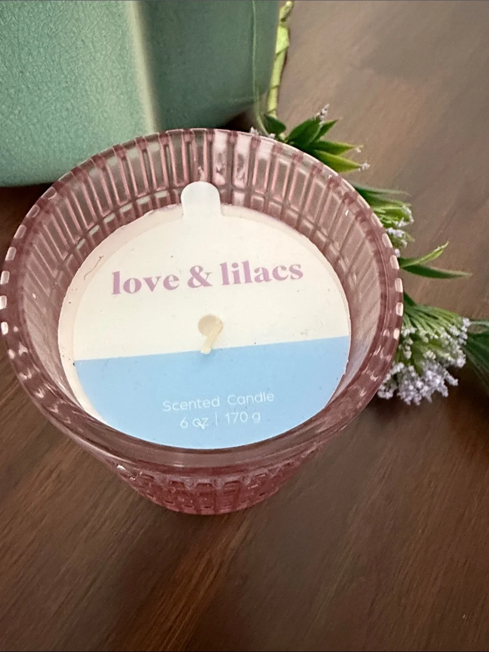Pink Textured Reusable Glass Scented Candle Holder 🩷